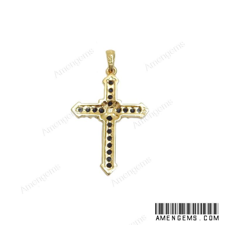 Mặt dây thánh giá sapphire tinh tế